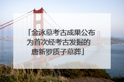 金泳墓考古成果公布 为首次经考古发掘的唐新罗质子墓葬