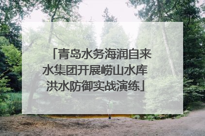 青岛水务海润自来水集团开展崂山水库洪水防御实战演练