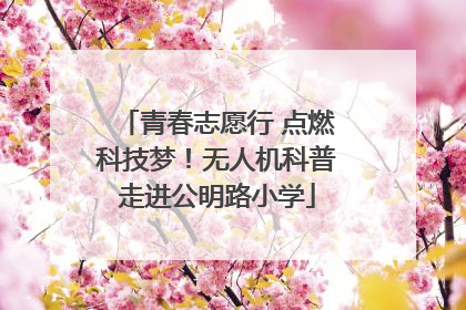 青春志愿行 点燃科技梦！无人机科普走进公明路小学