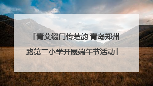 青艾缀门传楚韵 青岛郑州路第二小学开展端午节活动