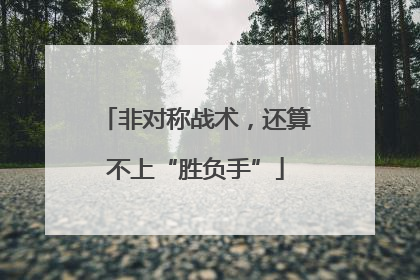 非对称战术，还算不上“胜负手”