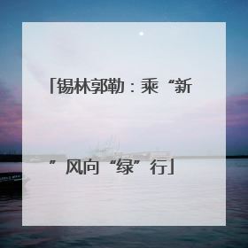 锡林郭勒：乘“新”风向“绿”行