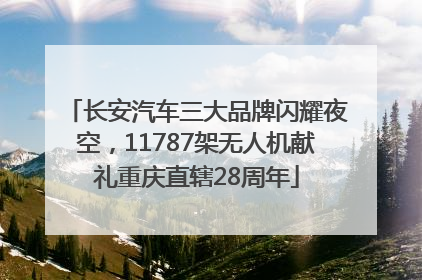 长安汽车三大品牌闪耀夜空，11787架无人机献礼重庆直辖28周年
