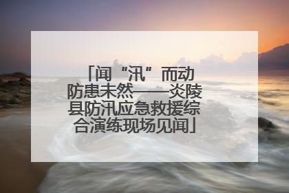 闻“汛”而动 防患未然——炎陵县防汛应急救援综合演练现场见闻