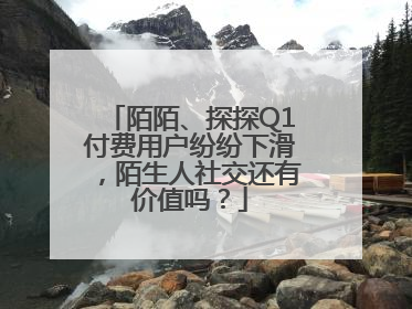 陌陌、探探Q1付费用户纷纷下滑，陌生人社交还有价值吗？