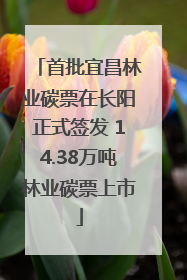 首批宜昌林业碳票在长阳正式签发 14.38万吨林业碳票上市