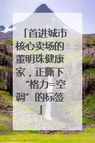 首进城市核心卖场的董明珠健康家，正撕下“格力=空调”的标签