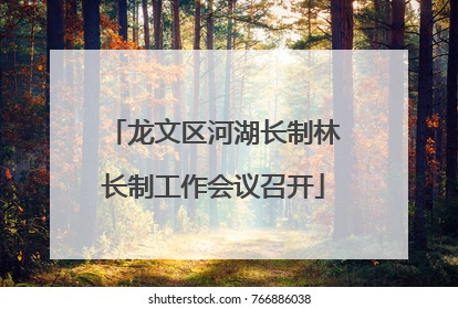 龙文区河湖长制林长制工作会议召开