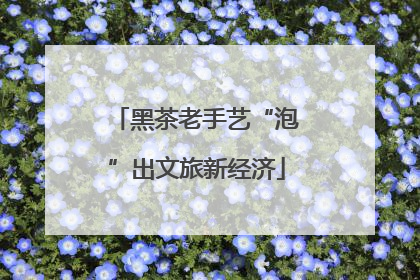 黑茶老手艺“泡”出文旅新经济