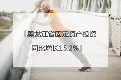 黑龙江省固定资产投资同比增长15.2%