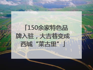 150余家特色品牌入驻，大吉巷变成西城“菜古里”