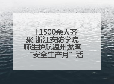 1500余人齐聚 浙江安防学院师生护航温州龙湾“安全生产月”活动火热开展