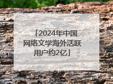 2024年中国网络文学海外活跃用户约2亿