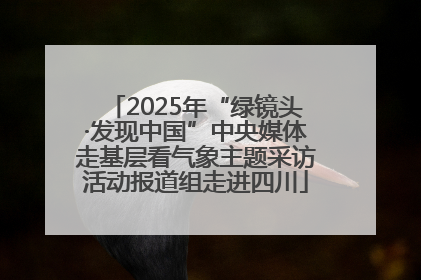 2025年“绿镜头·发现中国”中央媒体走基层看气象主题采访活动报道组走进四川