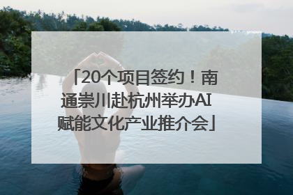 20个项目签约！南通崇川赴杭州举办AI赋能文化产业推介会