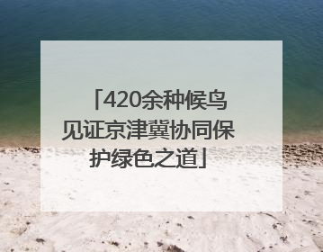 420余种候鸟见证京津冀协同保护绿色之道