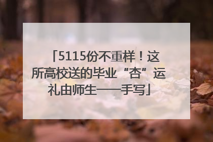 5115份不重样！这所高校送的毕业“杏”运礼由师生一一手写