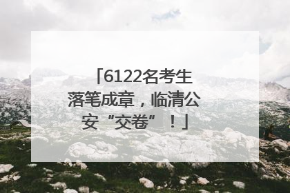 6122名考生落笔成章，临清公安“交卷”！
